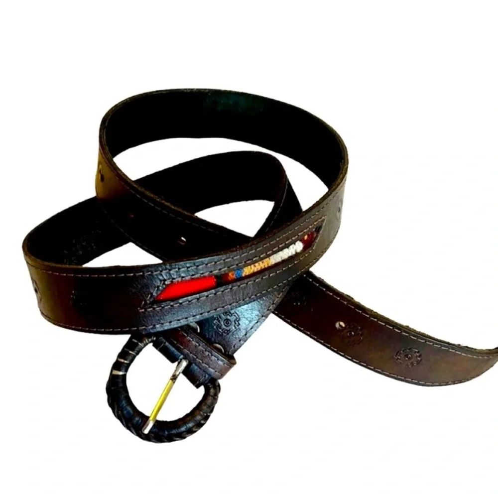 SOUTHWESTERN WESTERN BOHEMIAN Leather belt Large